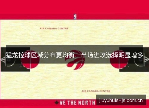 猛龙控球区域分布更均衡，半场进攻选择明显增多